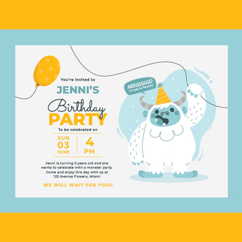 Party Theme Designer Pack: Monster - Afrikaans/English