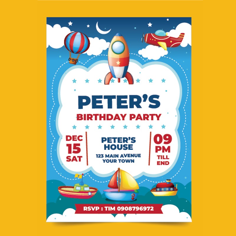 Party Theme Designer Pack: Boats and Planes - Afrikaans/English