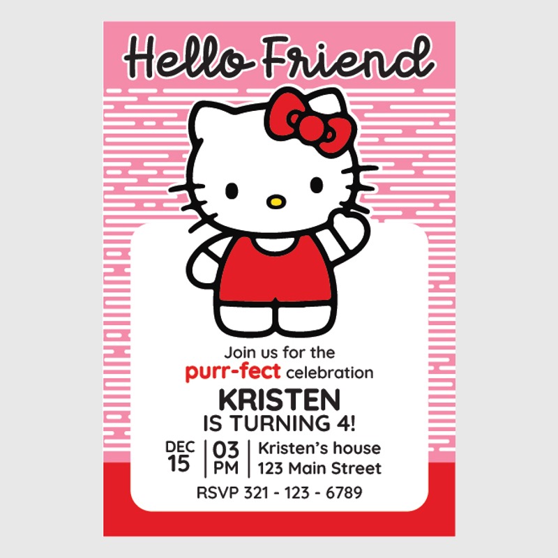 Party Theme Designer Pack: Hello Kitty - Afrikaans/English