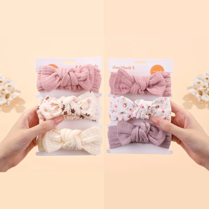 3pcs Cute Girls Bow Headbands