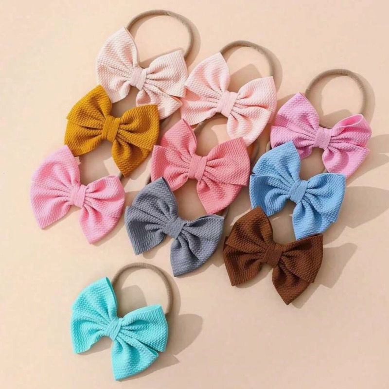 10pcs Baby Headbands With Bow Decor
