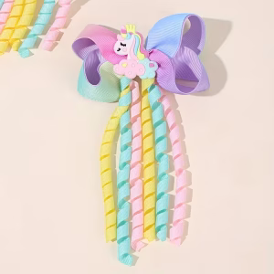 2pcs Unicorn Tassel Hair Clips